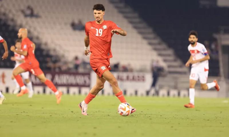 وسام أبو علي مع منتخب فلسطين